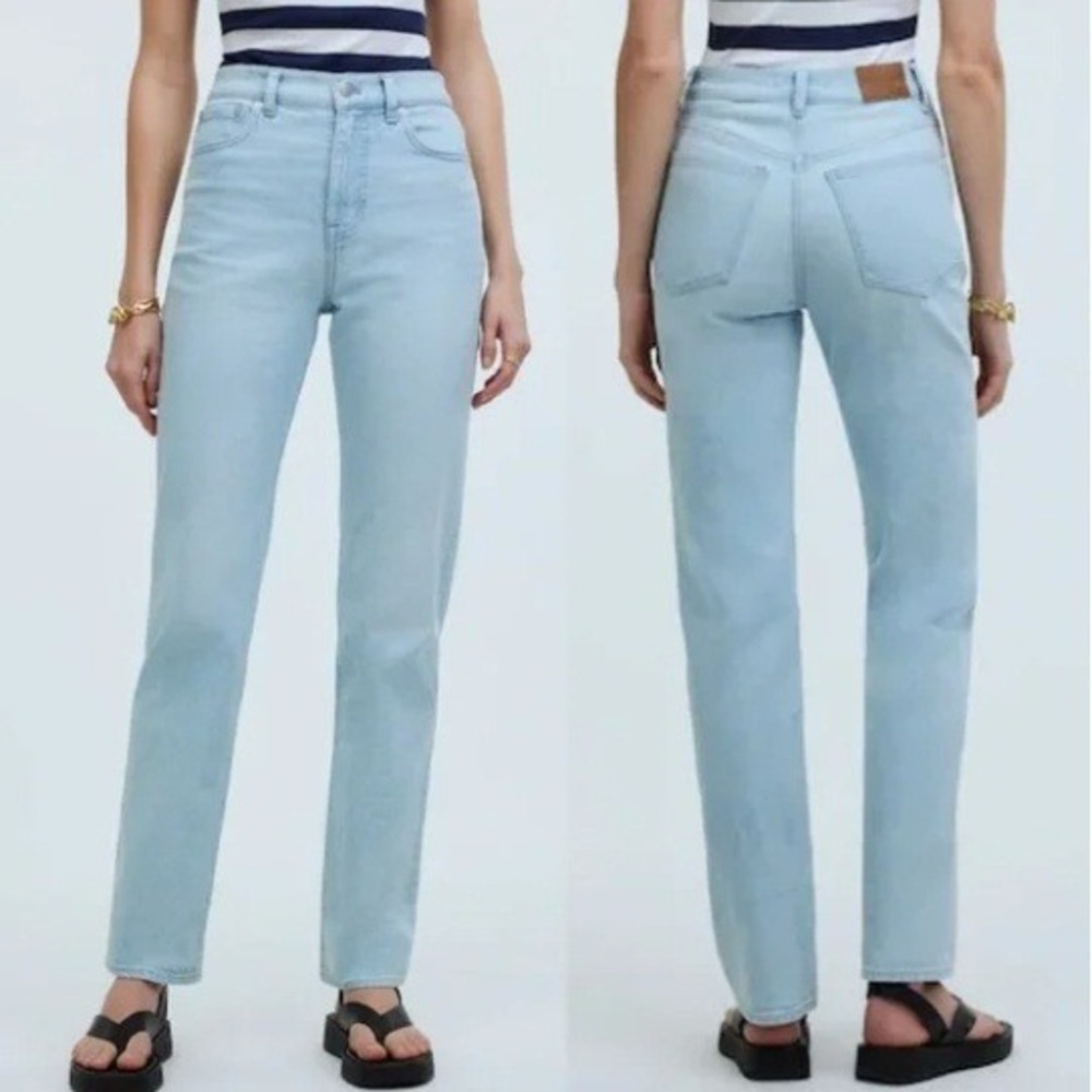 Madewell 90s Straight Leg Jeans High‎ Rise Light Wash Magic Pockets W23 NEW